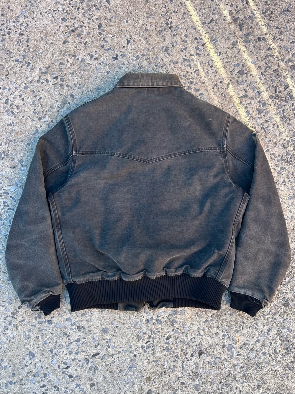 Vtg 90s Distressed And Faded Carhartt Jacket J13 BLK Santa Fe Size M - Picture 5 of 11